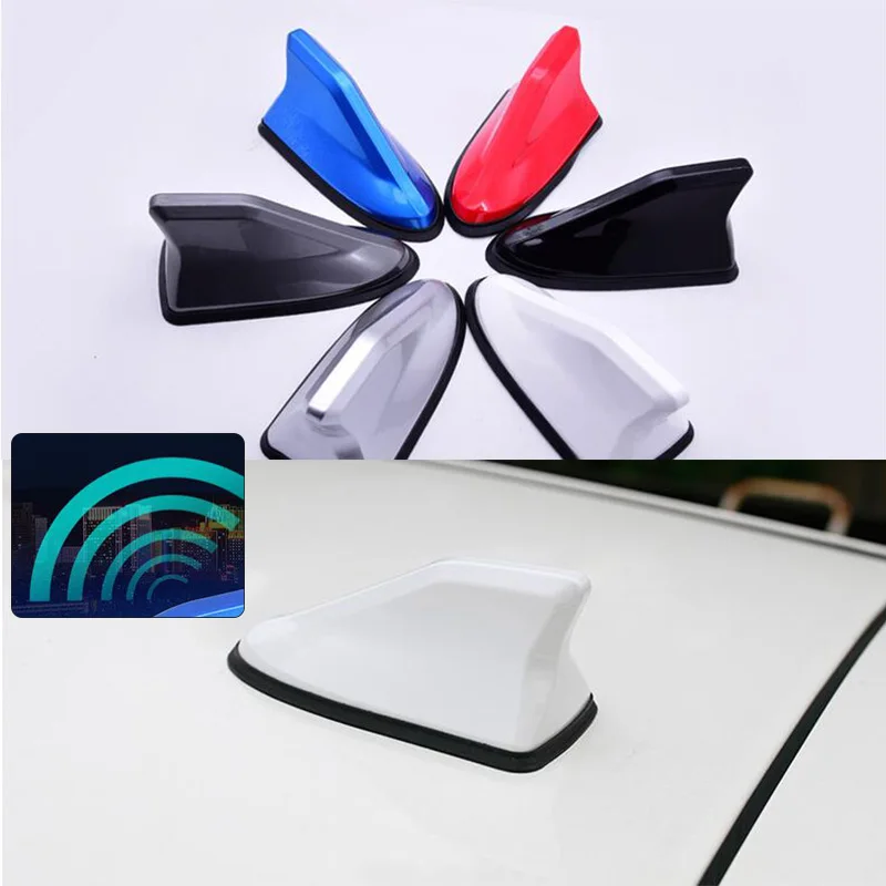 

1Pc Car Shark Fin Roof Antenna SUV Carbon Fiber Waterproof Radio AM/FM Signal Aerial Exterior Parts Aerials Car Accessories