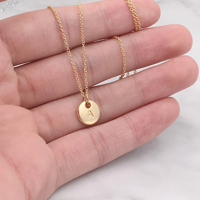 Цепочка с подвеской в виде букв алфавита 26 дюймов|Ожерелья подвеской| |