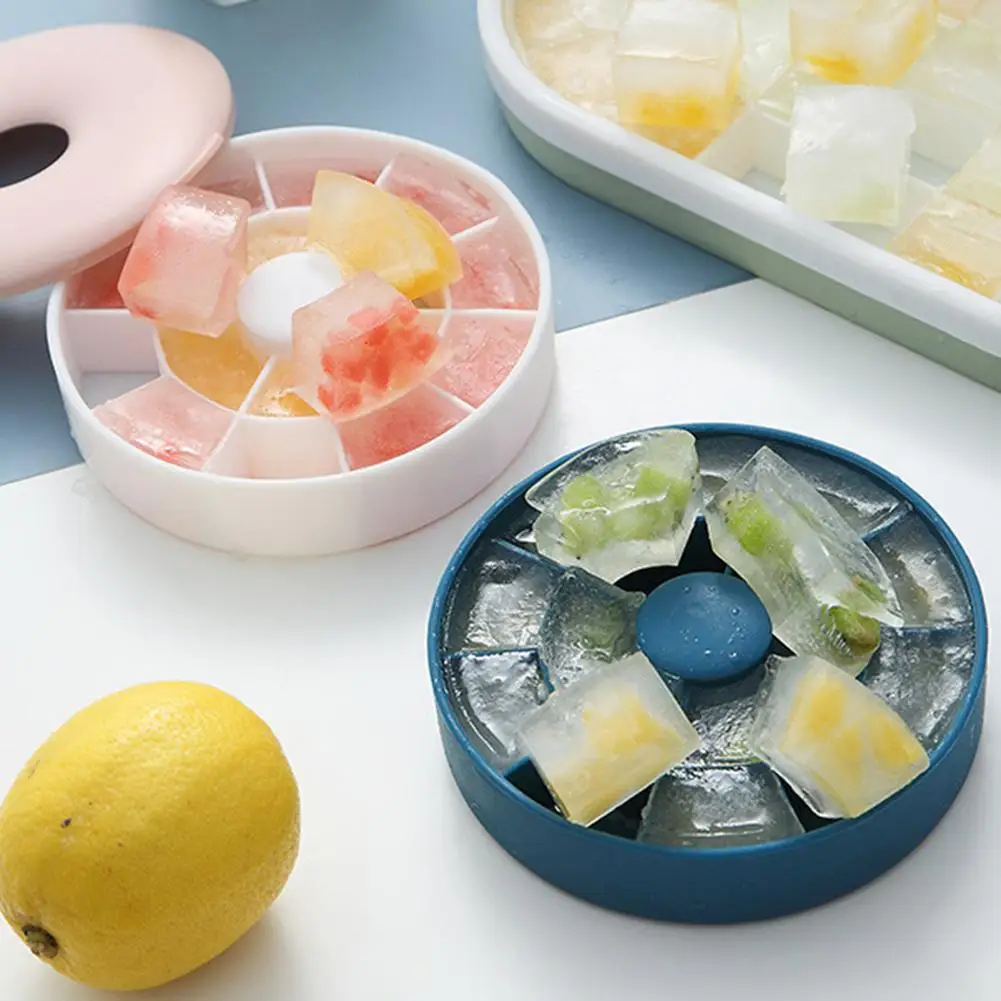 

Household Ice Cube Mold Round Elastic Silicone Maker DIY Homemade Freezer Making Tray Decoration Mould Kitchen Accessories 2021