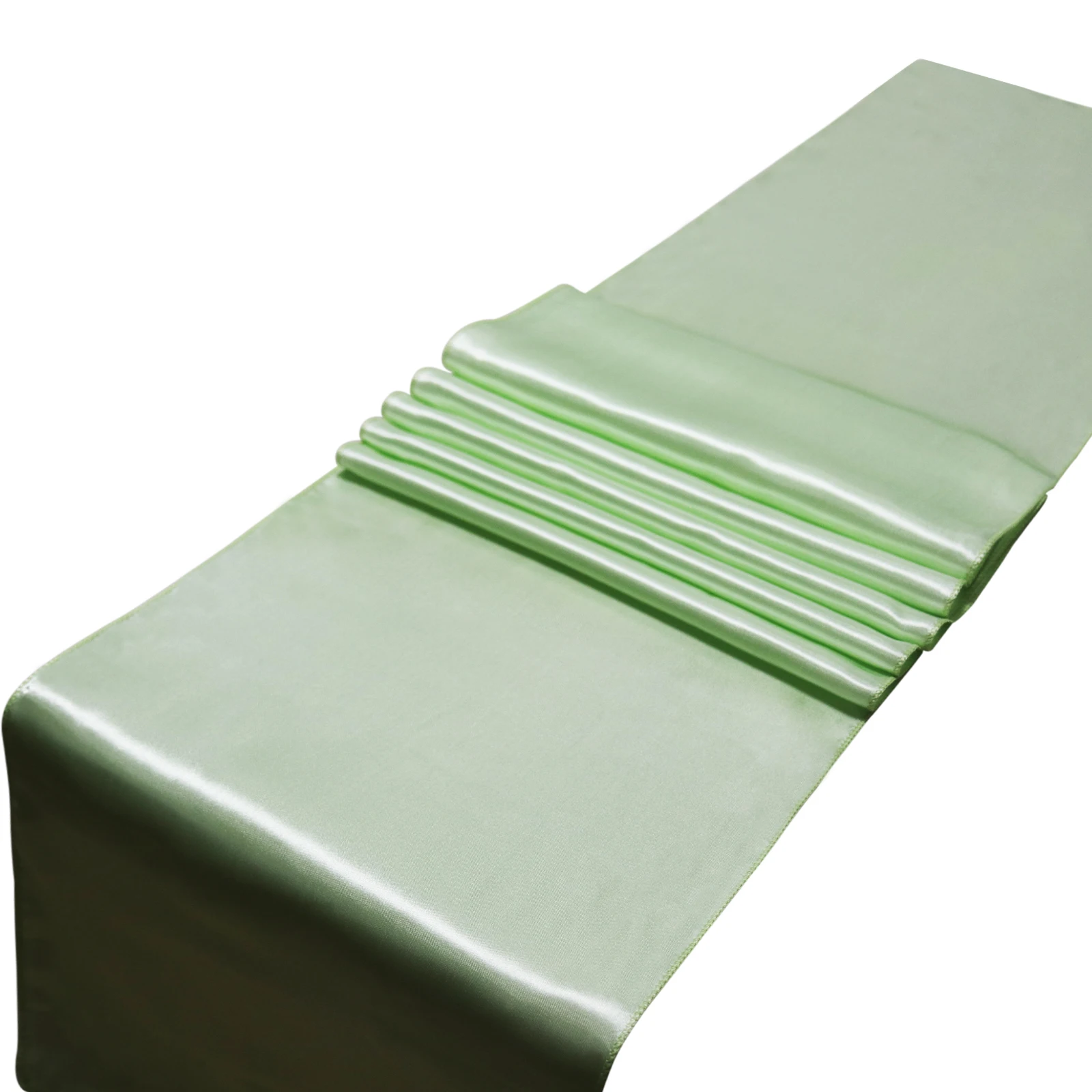 Light Green Высокое качество, 22 цвета, атласные настольные дорожки для украшения свадебной вечеринки, современное покрытие для стола, Новогодний Декор для дома 30x275 см - Цвет: Light Green