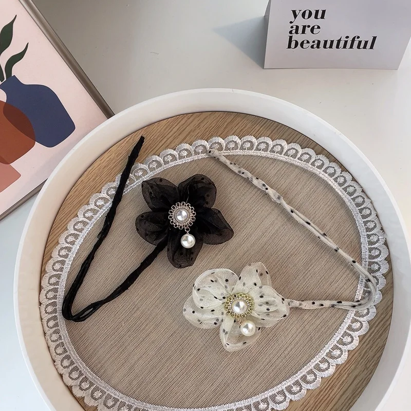 

1Pc Elegant Fashion Dot Pearl Flower Hairpin Donut Bun Maker Twist Headband Lazy Hair Accessories New Women Hairstyle Tools