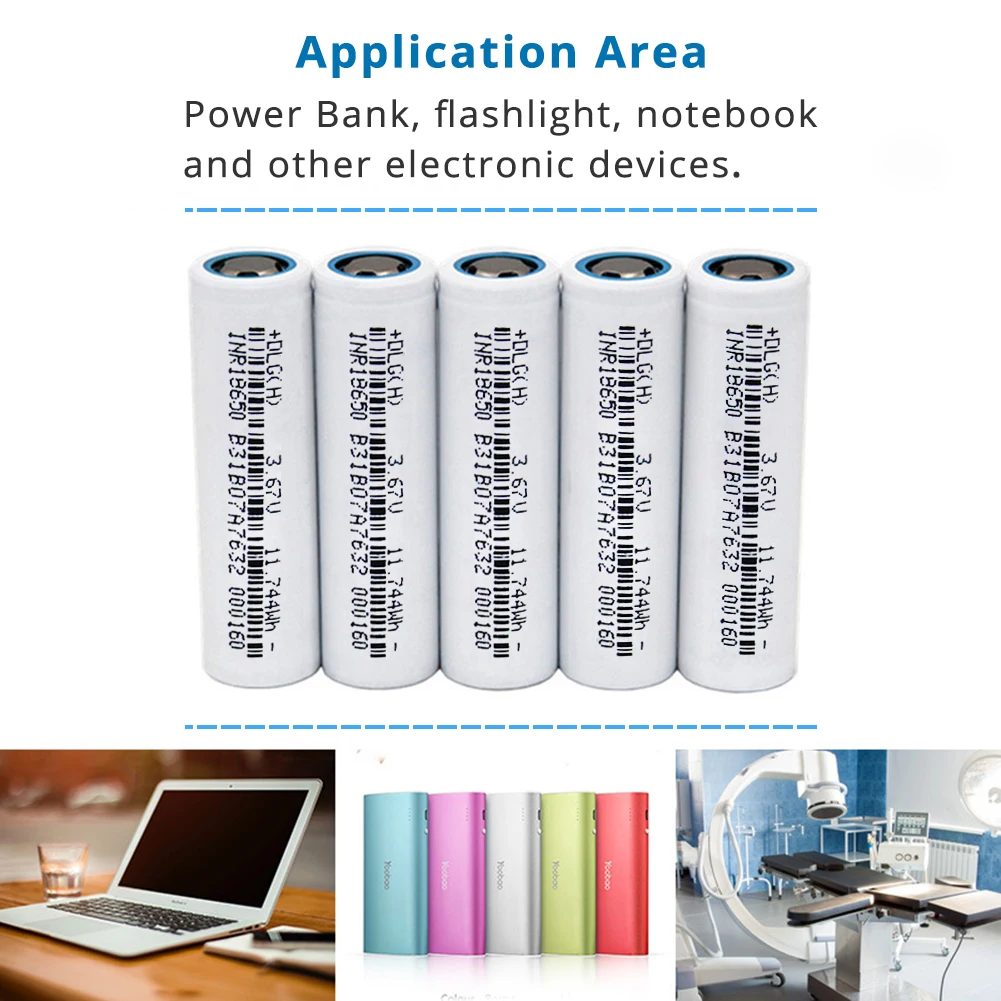 INR18650 перезаряжаемая батарея 3 7 V 3200mAh литий-ионная высокой разрядки для фонарика