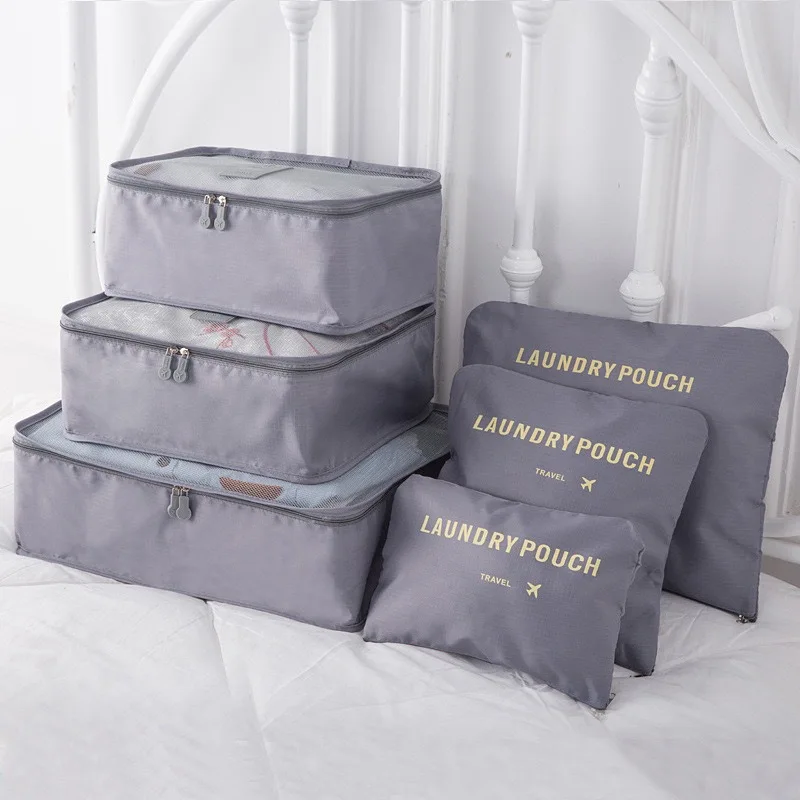

Beautiful Large-capacity Travel Bag Oxford Cloth Storage Bag Underwear Bra Finishing Bag Shoes Six-piece Clothing Finishing