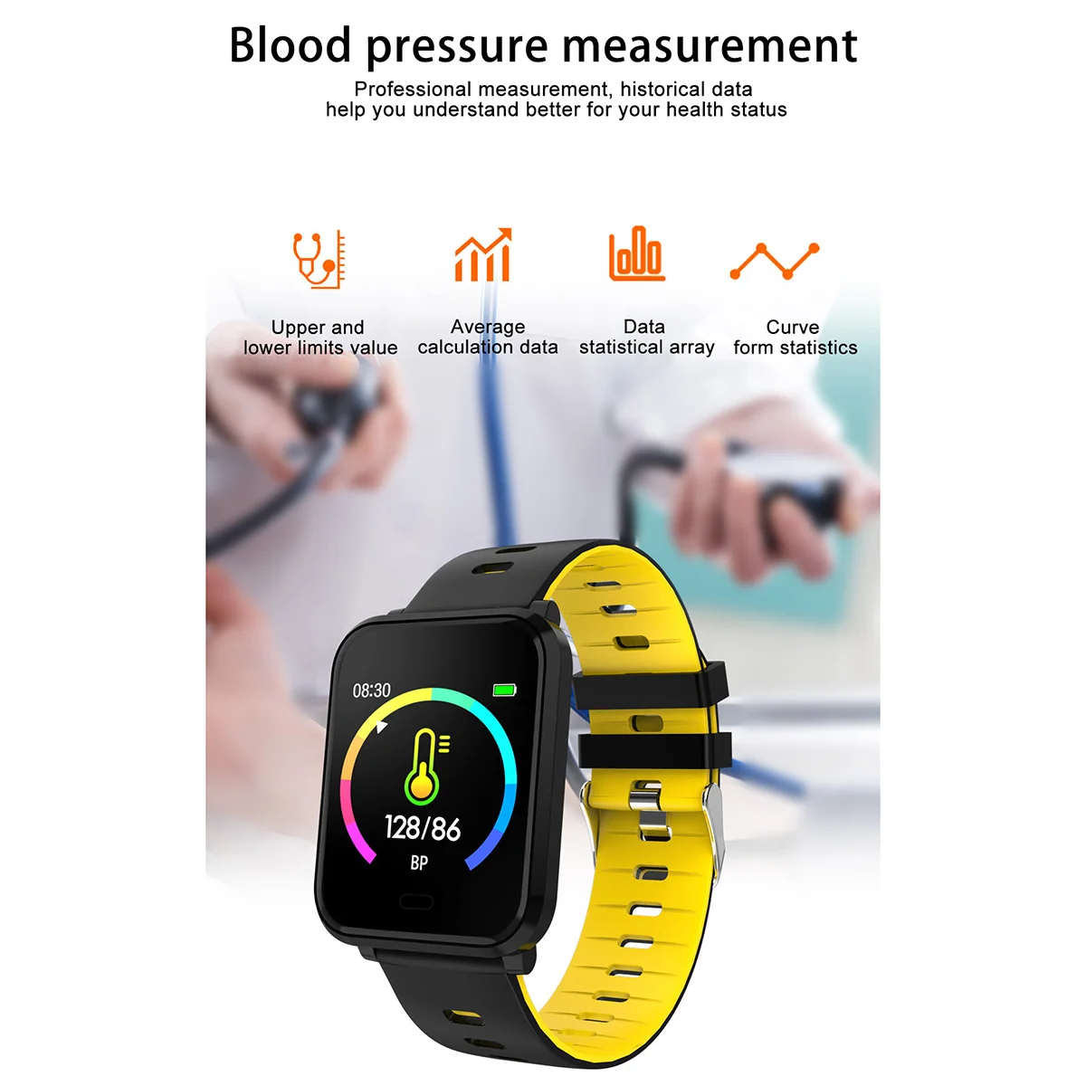 Водонепроницаемые Смарт часы K10 Plus с пульсометром и тонометром|Смарт-часы| |