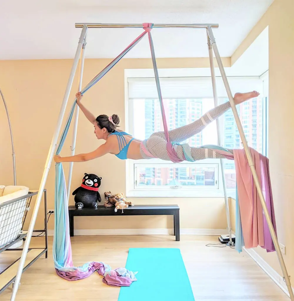 

PRIOR FITNESS Professional High Quality Aerial yoga hammock stand Magnesium Alloy Adjustable Hammock Stand Aerial Yoga Rigging