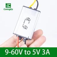 dc dc converter 9v 60v to 5v 3a ip68 buck step down module power supply voltage reducer frequency regulator for cars led lights