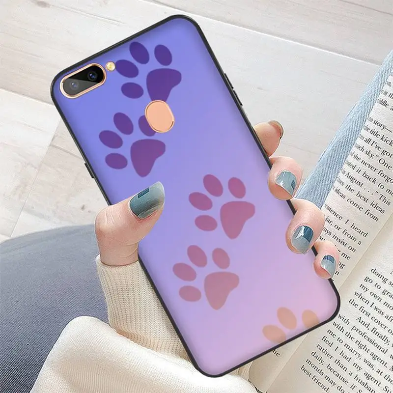 Чехол с надписью Best Friends Dog Paw для Oppo A9 Realme C3 6Pro Coque vivo Y91C Y17 Y19 | Мобильные телефоны и