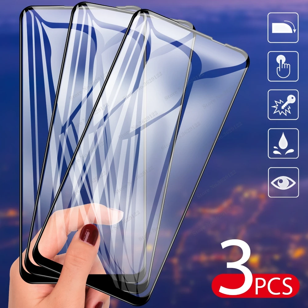 

3 предмета в комплекте с уровнем твердости 9H Закаленное стекло пленка Экран протектор для Oneplus Nord N10 5G / N100 телефон спереди чехол Чехлы протек...