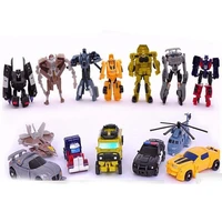 8cm transformation cars robots toys mini deformation helicopter model robots car toys for kids gift l0079