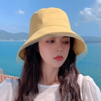 summer fisherman hat for womens sun protection and uv shading hat korean lace bucket hat adjustable panama holiday hat