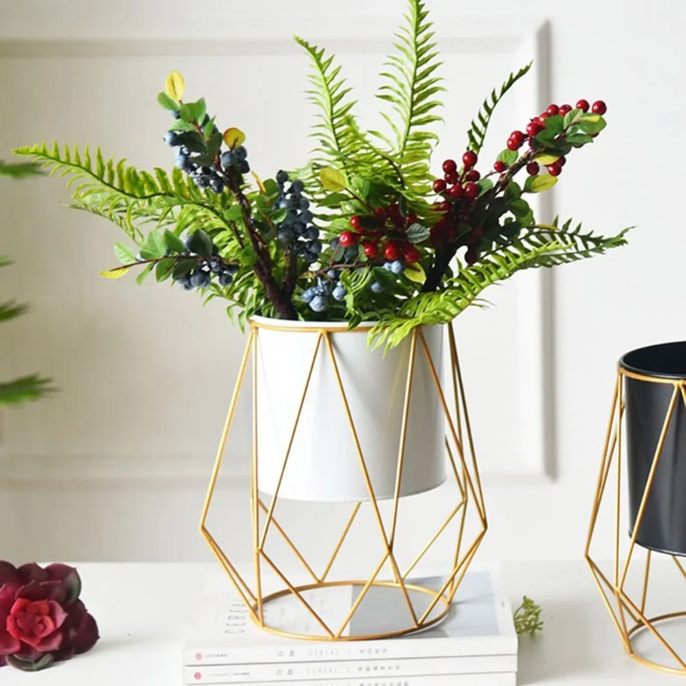 

Nordic Geometric Planter Flower Pot Succulent Plant Container Display Holders Ornaments Home Office Garden Decor