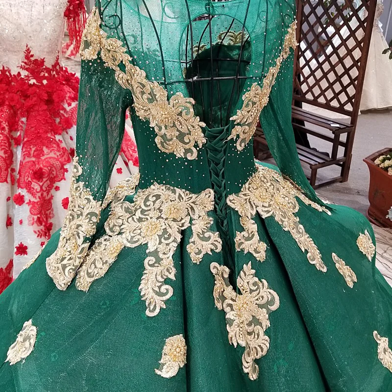 LS64219 цветные цветы зеленое платье партии O-образным вырезом зашнуруйте иллюзию