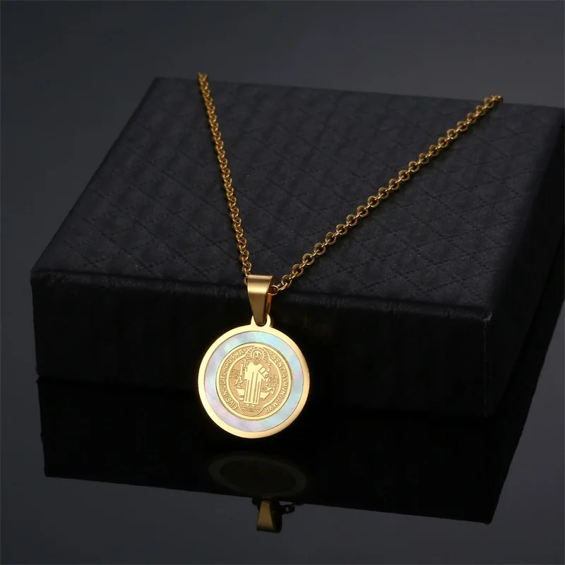 Модное изысканное ожерелье с кулоном католической Девы Марии