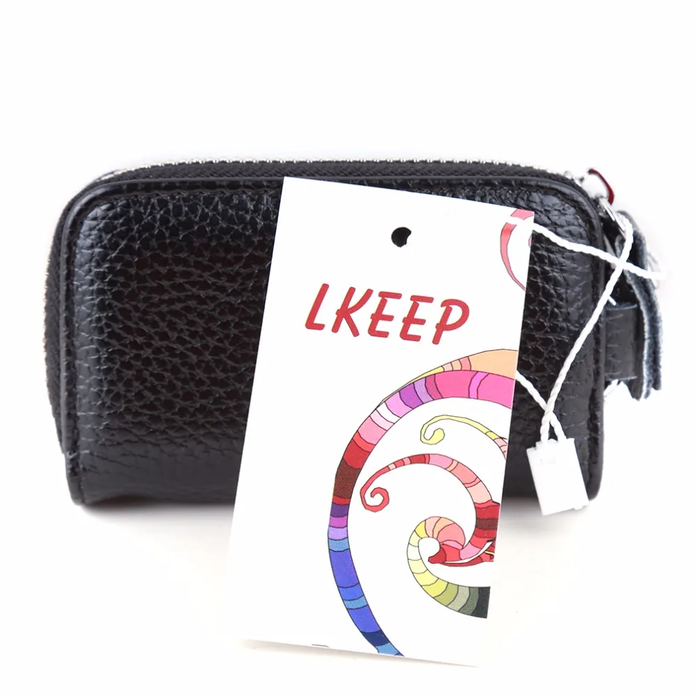

Leather Car Key Wallets Men Key Holder Housekeeper Keys Organizer Women Keychain Cover Zipper Key Case Bag Pouch Purse