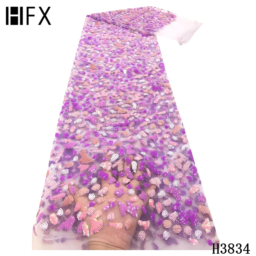 HFX королевский синий французский сетчатый кружевной материал 2020 Высокое