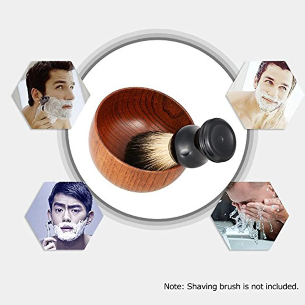 

Men's Face Care Wooden Shaving Soap Bowl Shave Cream Cup Cleaning Mug (Not Include Brush)