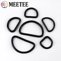 1020pcs meetee 15 50mm metal o ring buckles balck d buckle for luggage garment clothes webbing belt hardware accessories
