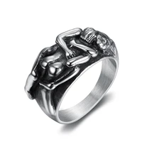 megin d new vintage simple style sexy skulls stainless steel rings for men women couple friend fashion design gift jewelry