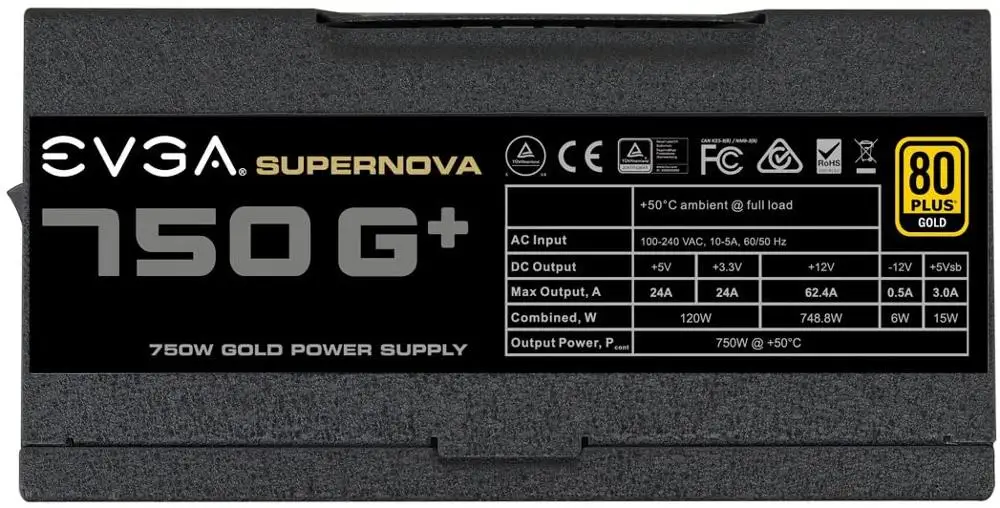 EVGA SuperNOVA 750 G + 80 Plus Gold 750W полностью модульный FDB вентилятор включает в себя блок