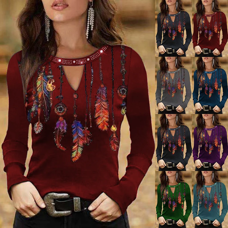 

Модная Свободная рубашка с длинным рукавом и круглым вырезом, в европейском и американском стиле, 169