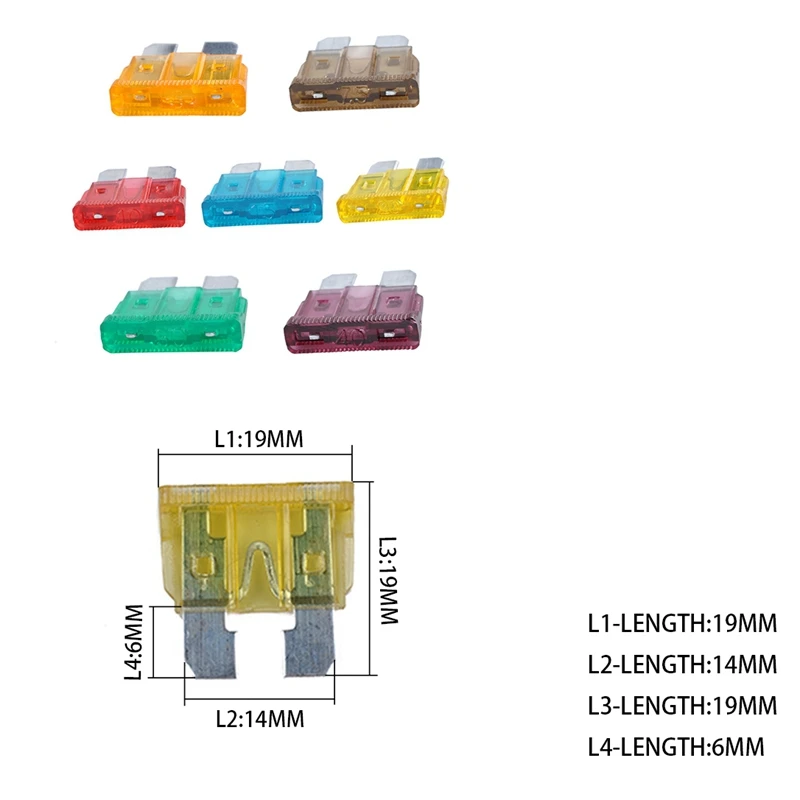 100Pcs Blade Fuse Box Auto for Motorcycle Truck Car Boat 3A 5A 7.5 10A 15A 20A 25A 30A 35A 40A | Автомобили и мотоциклы