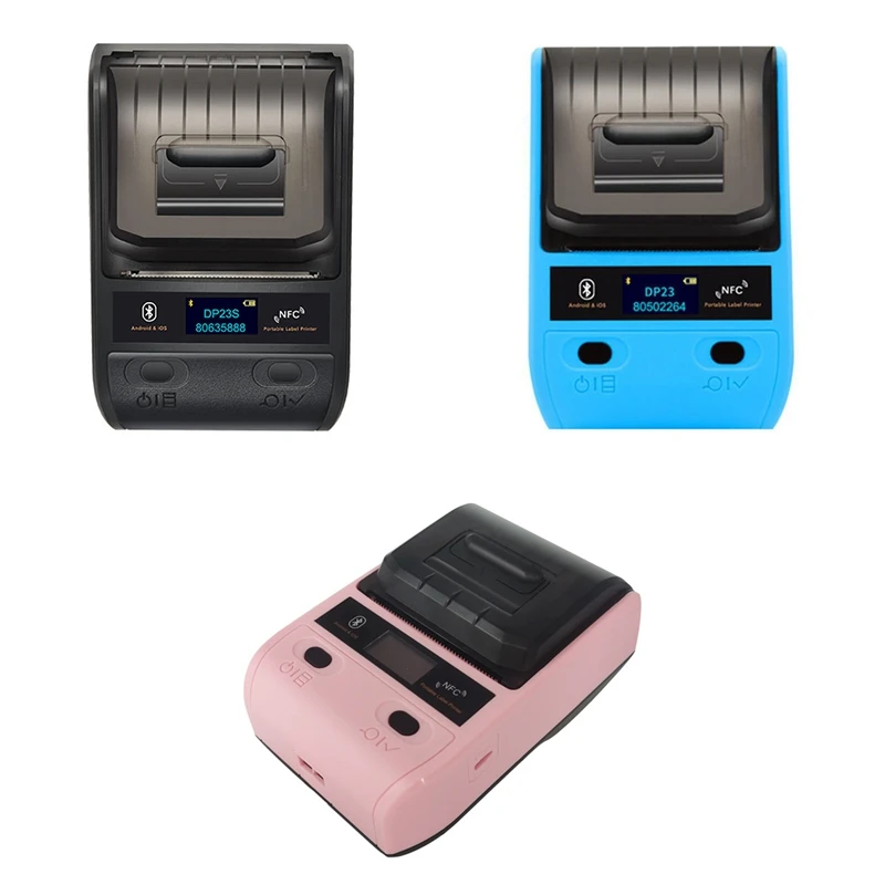 

Термальность принтер 58 мм чековый принтер Портативный принтер для этикеток с Bluetooth 1500 мАч для устройств на базе Android и IOS