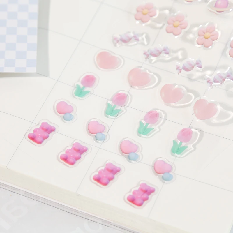 

Cute Sweet Bean Cartoon Small Fresh And Simple Hand Ledger Girl Stickers For Laptop Luggage Skateboard Gift For Kids