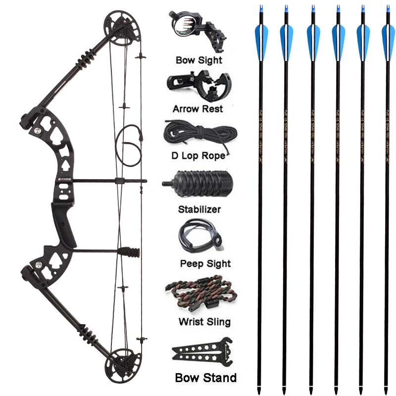 

Профессиональный композитный лук для стрельбы из лука 30-60 фунтов, мощный лук для стрельбы на открытом воздухе, рыбалки, стрельбы из лука, охо...