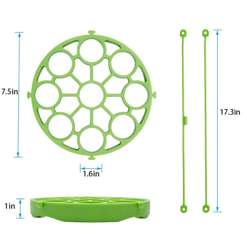 

Multi-functional Silicone Steaming Rack Household Steamed Egg Rack With Hand Strap Detachable