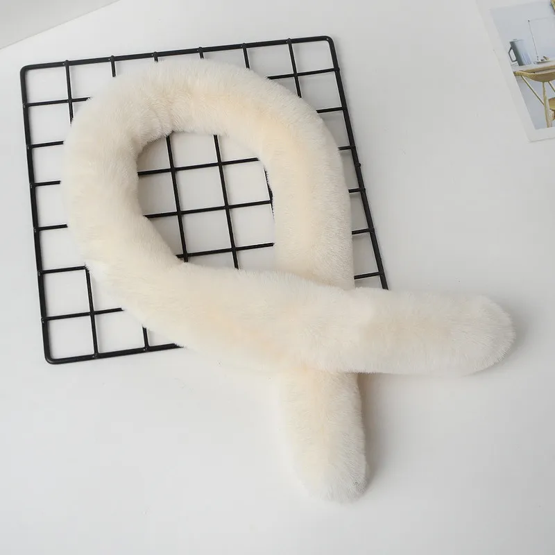 Осенний и Модный зимний шарф с имитацией кроличьего меха 85 см плюшевый простой