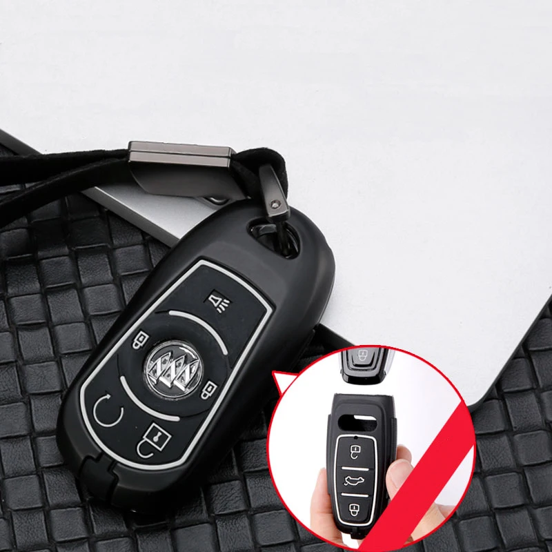 

Zinc alloy silica gel Car Key Case Cover For Buick Verano 2019 Excelle gl6 Verano sedan OPEL Astra ENCORE ENVISION NEW LACROSSE