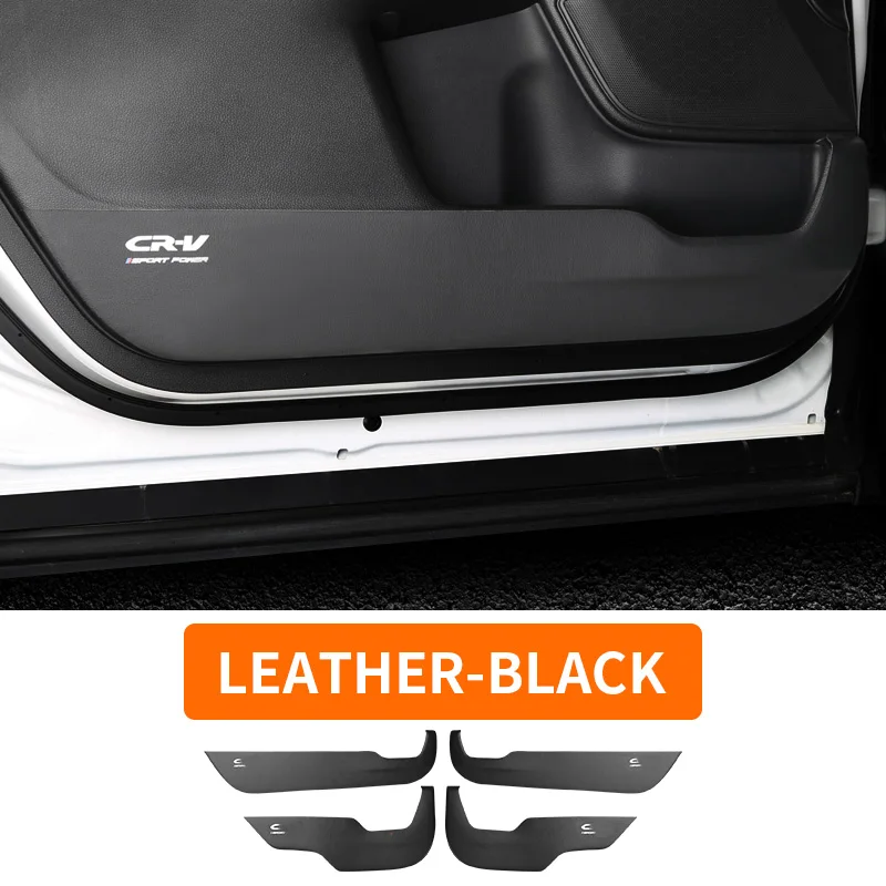 Противоударная панель на дверь автомобиля, Защитная Кожаная противогрязевая панель, декоративные аксессуары для Honda CR-V crv 2017 18 19 20 2021