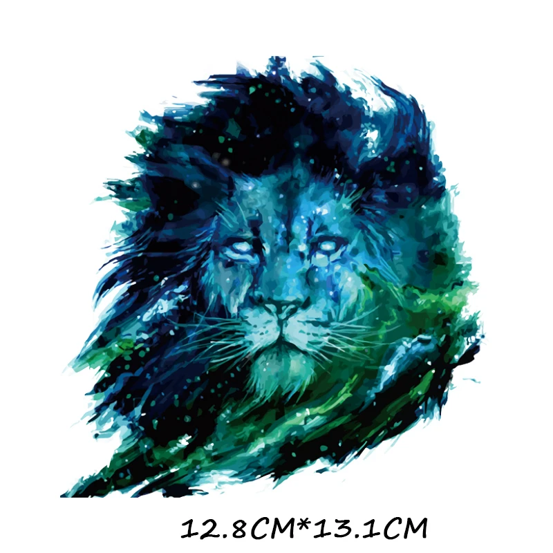 718 Animal Dinosaur Lion Wolf Crocodile Iron-on Clothes Patches Heat Transfers Vinyl Patch Children Boy Girl DIY Clothing Sticker F - Цвет: 718