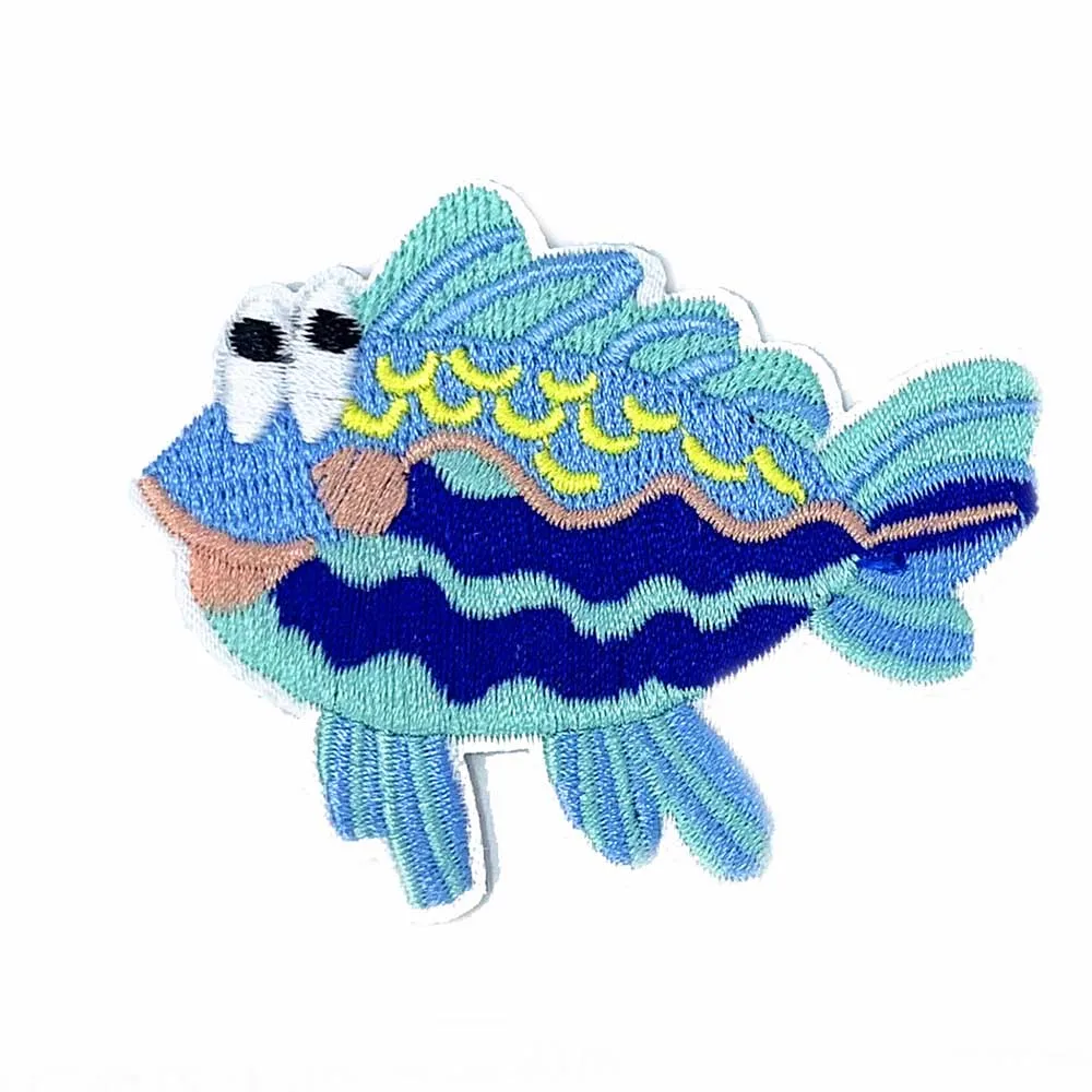 Нашивки с вышивкой подводного мира цветные нашивки товары для шитья одежды