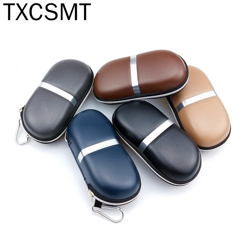 

1 Piece Portable Lock Clasp Glasses Case Cover Women And Men Glasses Case With Lanyard Zipper Glasses Case Protector
