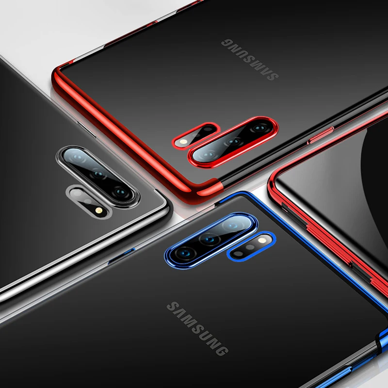 3 in 1 Plating Frame Case For Samsung Galaxy Note 10 Plus TPU Cover for S10 S9 S8 S10E Pro 9 8 S7 Edge |