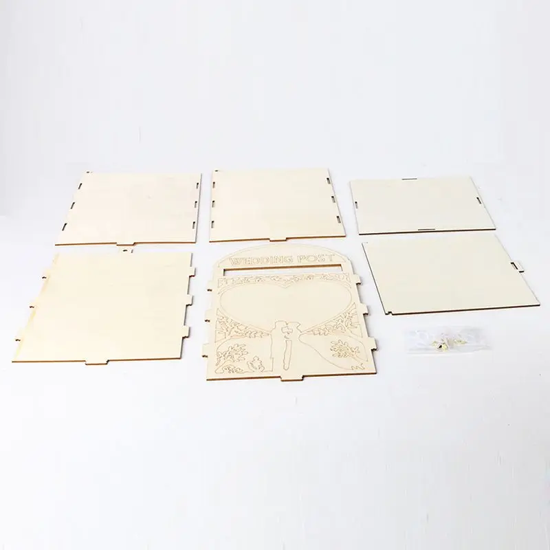 Деревянный DIY свадебный почтовый ящик с замком, подарочная карта, держатель для хранения сообщений, приём, детский душ, свадьба, юбилей, вечерние украшения