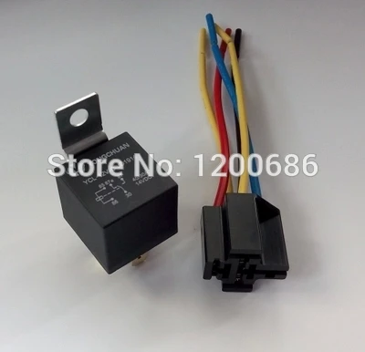 DC 12V 40A AMP релейный разъем SPDT 5 Pin Wire для автомобиля грузовика аксессуары |
