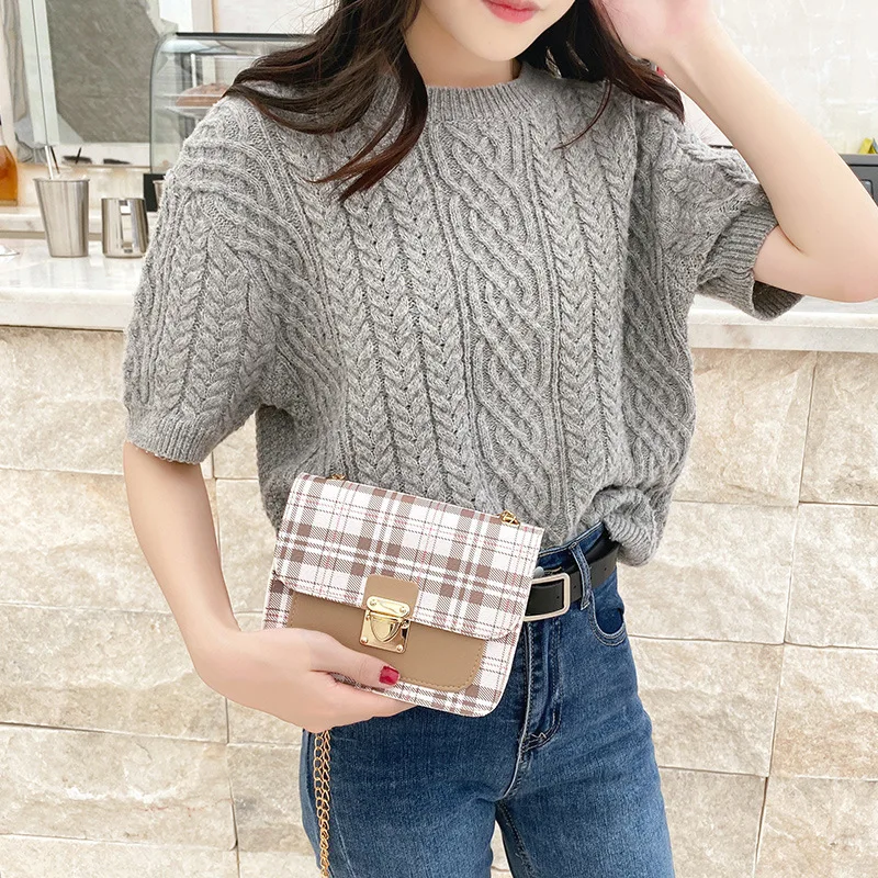 Printed Small Square Bag 2023 Autumn And Winter Korean Version Ladies Diagonal One-Shoulder Personalized Purse Bag