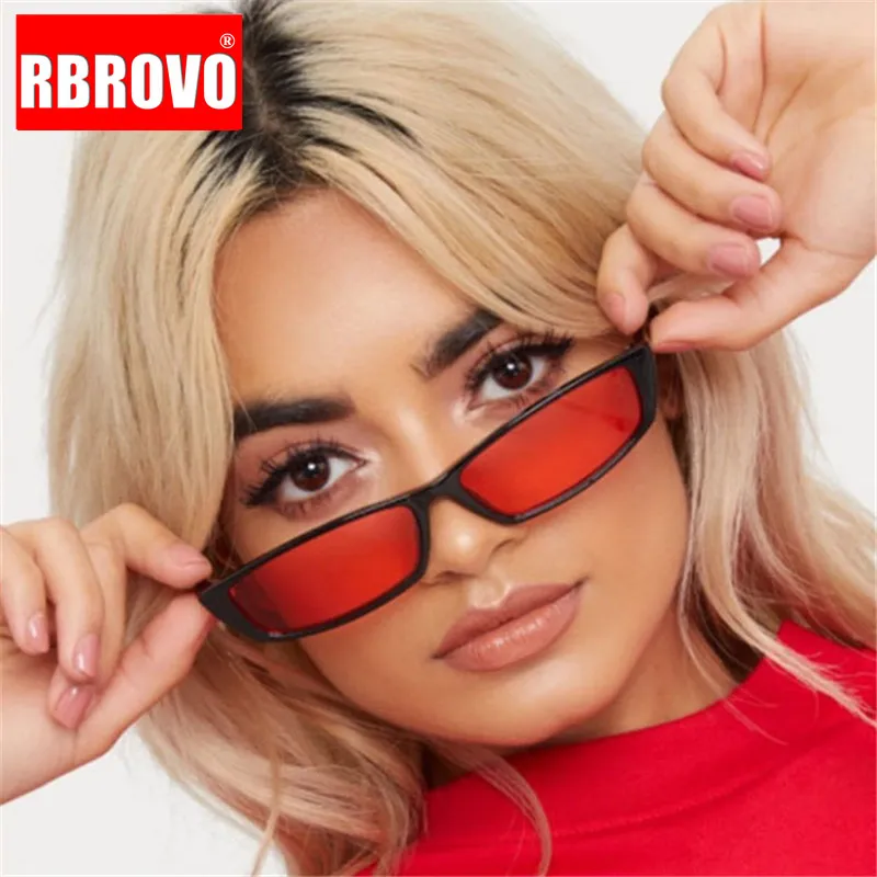 

RBROVO 2021 Rectangle Sunglasses Women Vintage Small Frame Classic Luxury Glasses Outdoor Oculos De Sol Feminino UV400