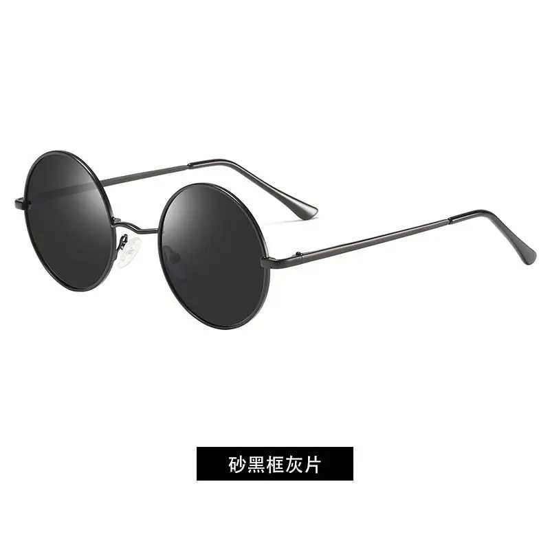 

New Classic Polarizer Male Retro Round Frame Sunglasses Fashionable Multicolored Dazzling for Women