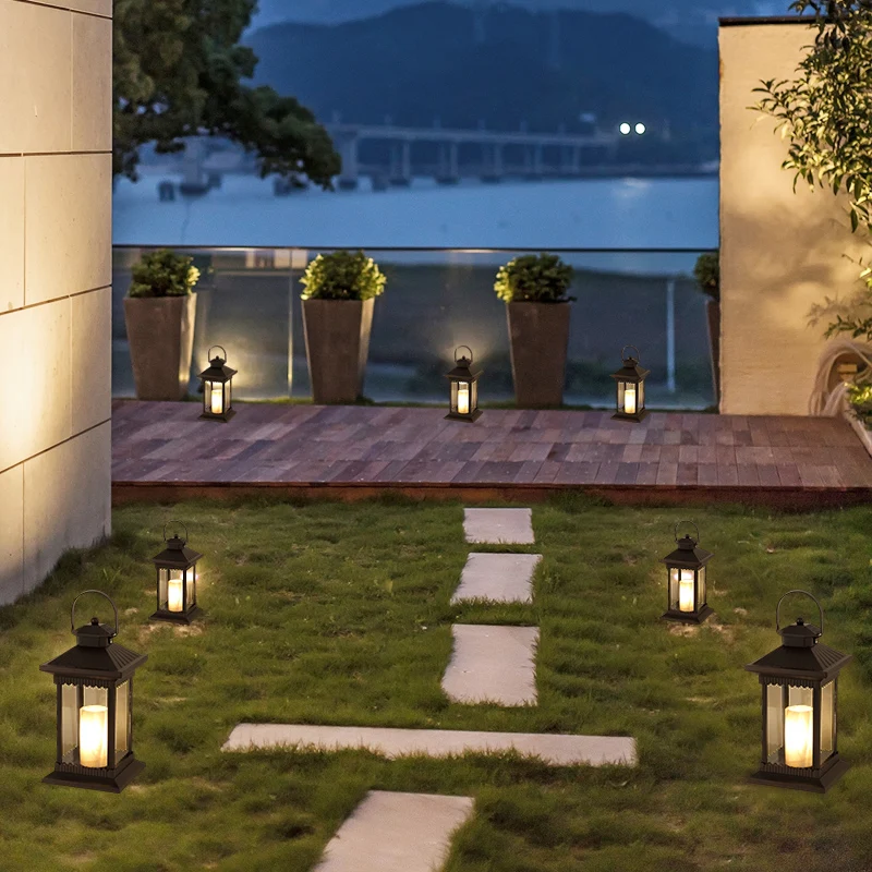 Уличный фонарь для свечей металлическая ветровая лампа водонепроницаемая во