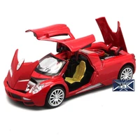 132 pagani son of the wind alloy die cast cars toy model pull back music light metal car toys for children boy kids gift e141