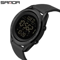 sanda watch men digital lightweight design 50m waterproof japanese novement sports watches multifunction reloj hombre 6013