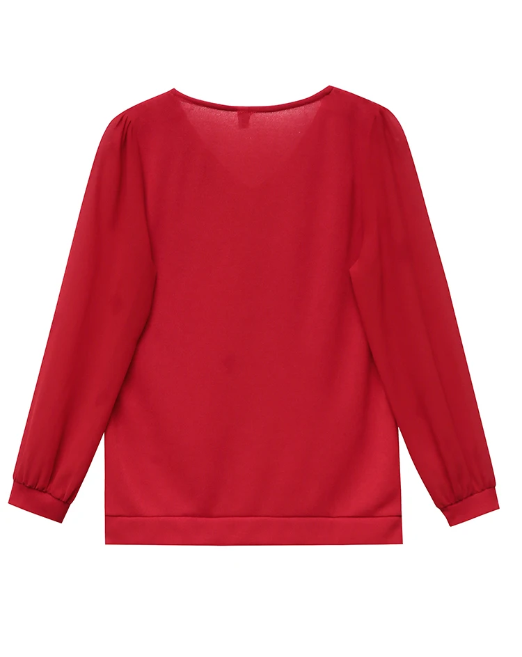 

Women's Blouse Chiffon Blouses Blouse Top Long Sleeve Tops Polo Shirt Loose Fashion Shirts Casual 2021 New Hot Drilling 10062