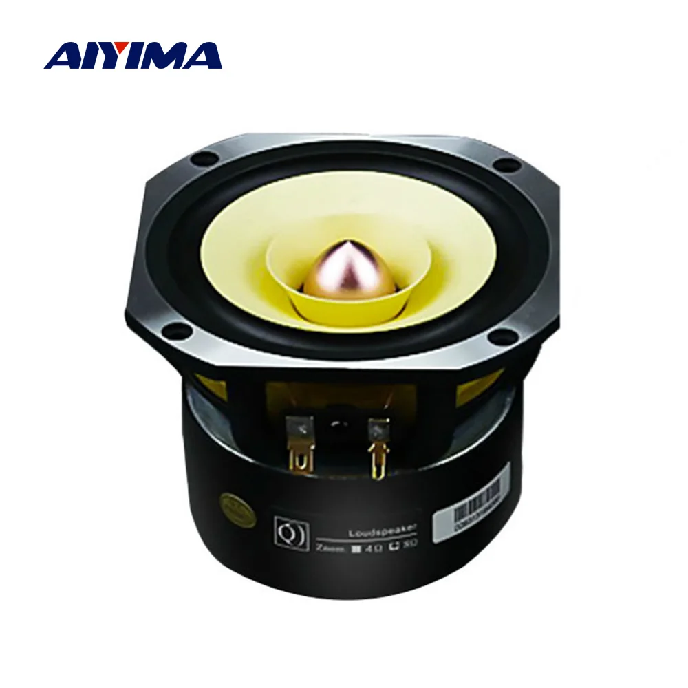 AIYIMA 4 дюйма аудио полный диапазон динамик драйвер 25 Вт Средняя частота HIFI усилитель звука динамик блок для домашнего кинотеатра громкий динамик