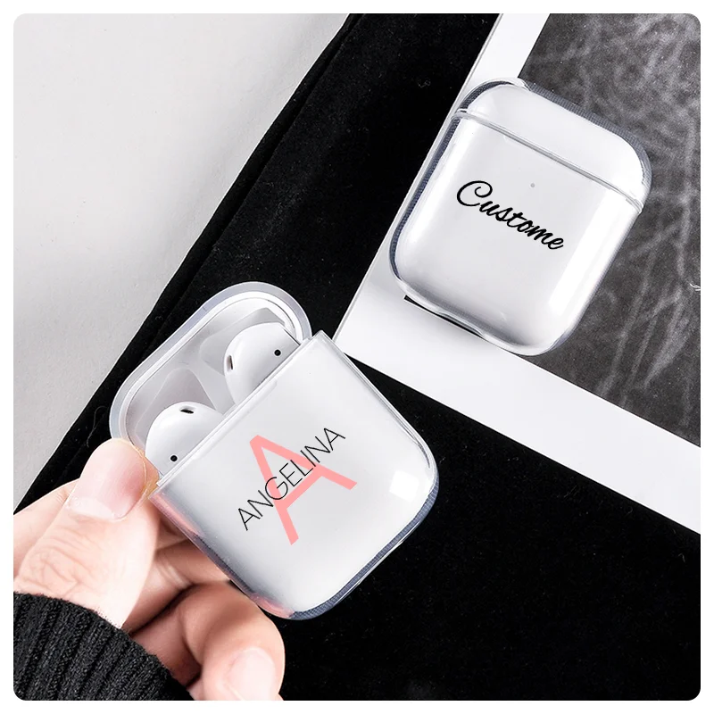 Пользовательское имя для Funda Airpods Чехол DIY надпись симпатичный Роскошный чехол Pro s
