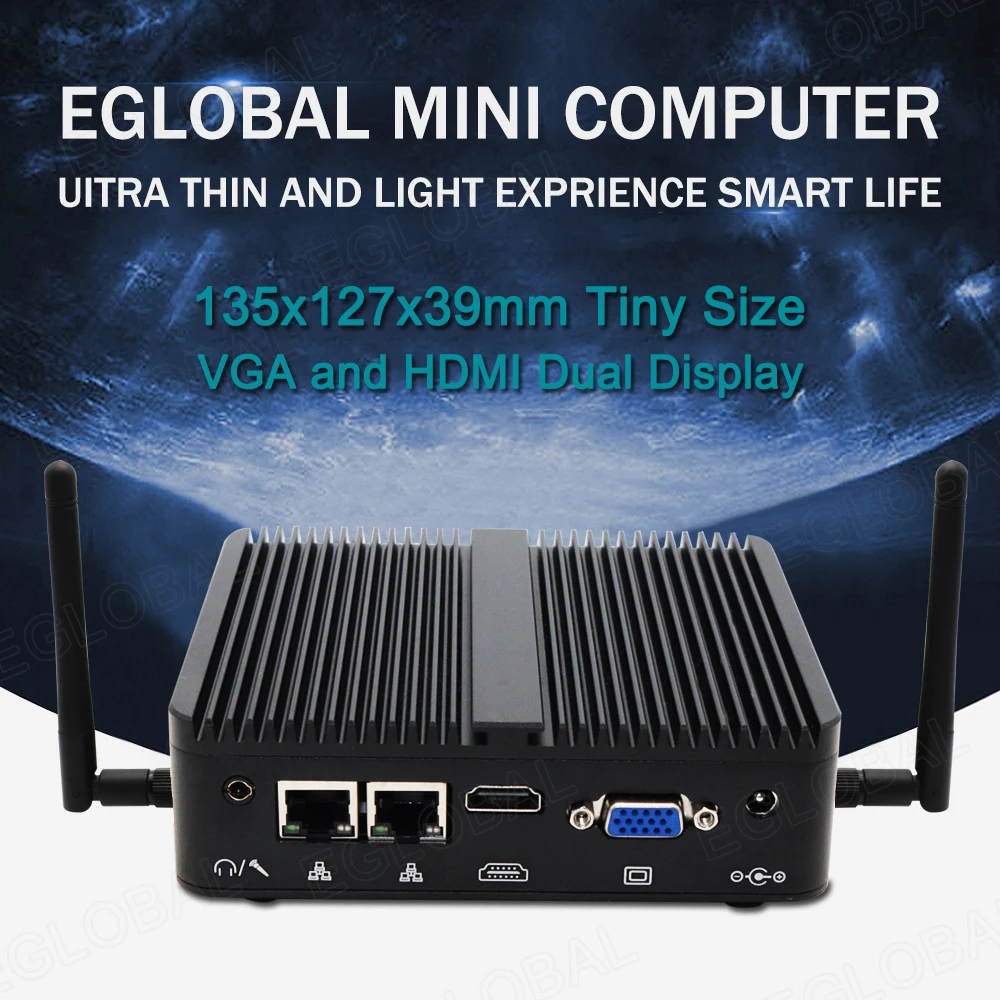 EGLOBAL x86 motherboard Celeron CPU M4 J4105 J4215 N4100 Processor Intel NUC pc Fanless Mini PC Embedded HD 1080P TV Box USB