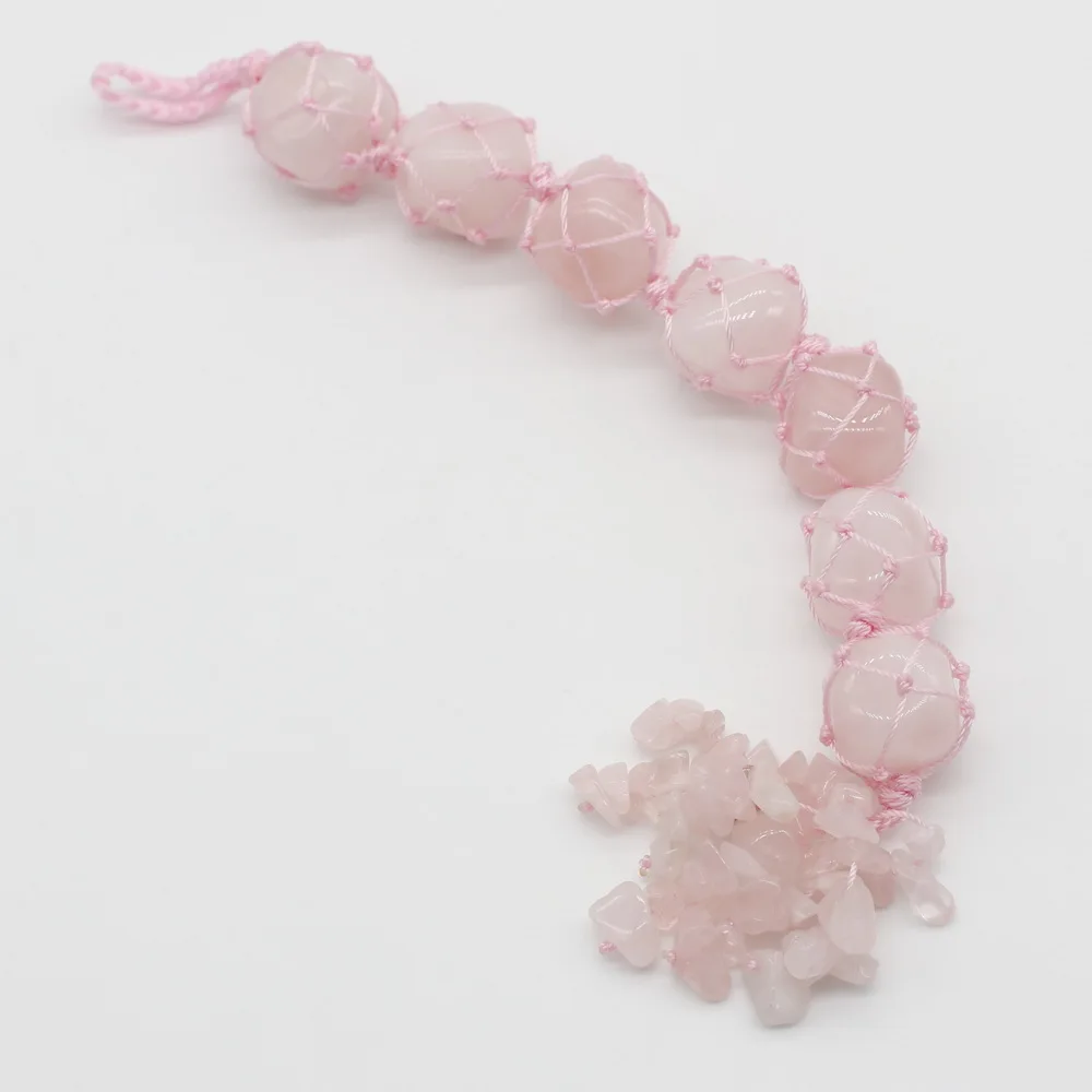 

natural stone car decoration house decoration as hanging ornament hand knitting for gift factory price free shipping