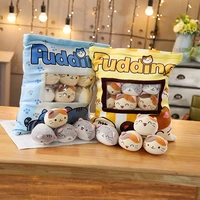 pudding cats bag blue yellow plush mini animals dolls 8 pieces snack bag food plushie kids xmas gift 4038cm